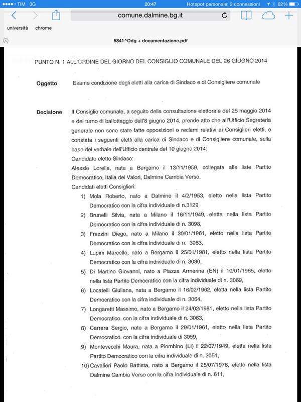 Siamo al primo punto (pagina 3 http://t.co/nJvZ5VMKSB) #opendalmine http://t.co/gvxx4QspF8